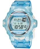 Baby-g Women's Digital Baby-g Blue Resin Strap Watch 43mm