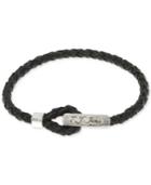 R.t. James Men's Leather Logo Bracelet, A Macy's Exclusive Style