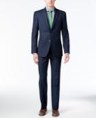Tommy Hilfiger Men's Slim-fit Navy Sharkskin Suit
