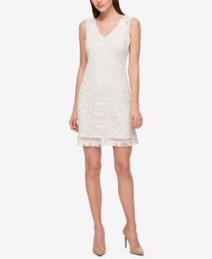 Jessica Simpson Lace Fringe A-line Dress