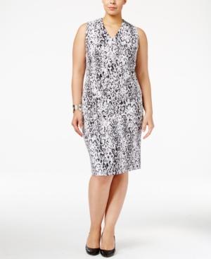 Calvin Klein Plus Size Leopard-print Sheath Dress
