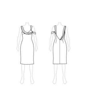 Customize: Add Draping Over Narrow Strap - Fame And Partners Draped Off-the-shoulder Dress