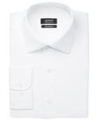 Alfani Men's Big And Tall Performance White Textured-stripe Dress Shirt, Only At Macy's