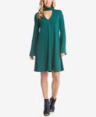 Karen Kane Taylor Mock-neck Cutout Shift Dress