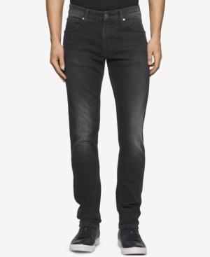 Calvin Klein Men's Slim-fit Metal Black Jeans