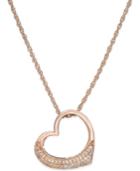 Diamond Heart Pendant Necklace (1/5 Ct. T.w.) In Rose Gold-plated Sterling Silver