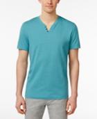 Alfani Men's Split-neck Cotton T-shirt, Only At Macy's