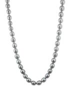 Honora Style Grey Cultured Freshwater Pearl Necklace In Sterling Silver (7-8mm)