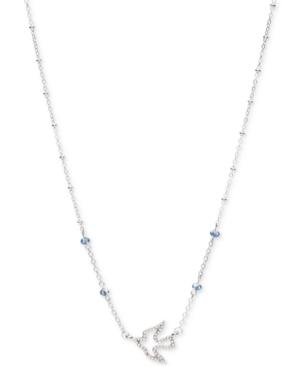 Lonna & Lilly Silver-tone Blue Crystal Bird Pendant Necklace