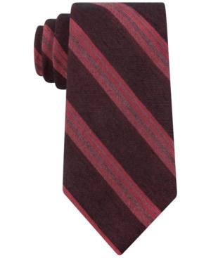 Calvin Klein Red Stripe Slim Tie