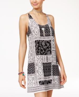 B Darlin Juniors' Printed Racerback Shift Dress