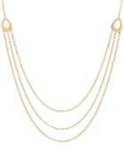 Multi-layer Chain Necklace In 14k Gold