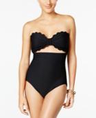 Kate Spade New York Strapless Scalloped Cutout One-piece Swimsuit Women's Swimsuit