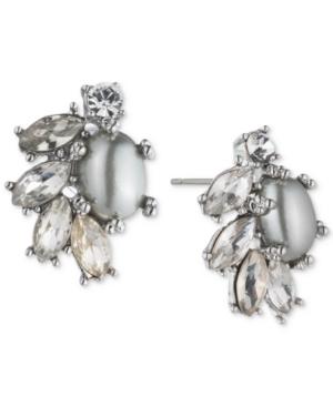 Marchesa Crystal & Imitation Pearl Stud Earrings