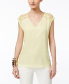 Thali Sodi Lace-trim Top, Created For Macy's
