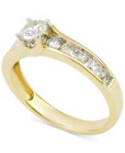 Diamond Channel-set Engagement Ring (1 Ct. T.w.) In 14k Gold
