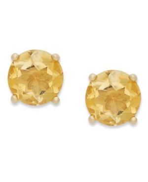 18k Gold Over Sterling Sterling Earrings, November's Birthstone Citrine Stud Earrings (1-3/8 Ct. T.w.)