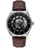 Caravelle New York By Bulova Men's Automatic Brown Leather Strap Watch 42mm 43a123