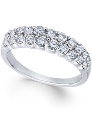 Diamond Double Row Wedding Band (1 Ct. T.w.) In 14k White Gold