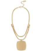 Kenneth Cole New York Gold-tone Large Square Disc Pendant Necklace