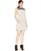 Rachel Rachel Roy Sleeveless Mixed-media Dress