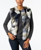 Inc International Concepts Patchwork Faux-fur Vest, Only At Macy's