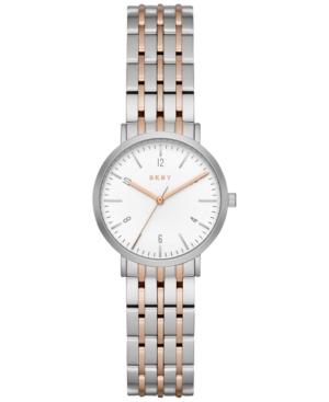 Dkny Women's Dress Case Two-tone Stainless Steel Bracelet Watch 28mm Ny2512
