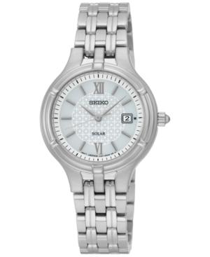 Seiko Women's Solar Dress Stainless Steel Bracelet Watch 28mm Sut217
