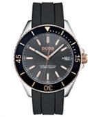 Boss Men's Ocean Edition Black Rubber Strap Watch 42mm