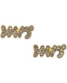 Kate Spade New York Gold-tone Crystal Pave Mrs. Stud Earrings