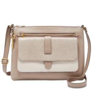 Fossil Kinley Medium Suede & Leather Crossbody