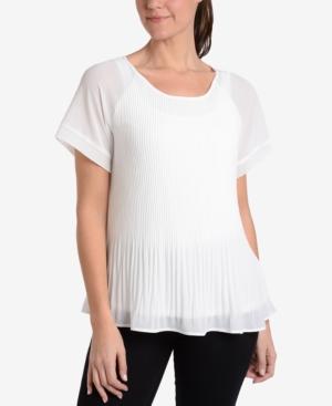 Ny Collection Pleated T-shirt