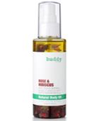 Buddy Scrub Rose & Hibiscus Natural Body Oil, 4.23 Fl. Oz.