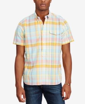 Polo Ralph Lauren Men's Standard-fit Cotton Popover Plaid Shirt