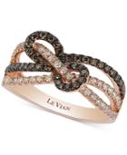 Le Vian Chocolatier Gladiator Knots Diamond Statement Ring (5/8 Ct. T.w.) In 14k Rose Gold