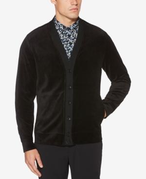 Perry Ellis Men's Velour Cardigan