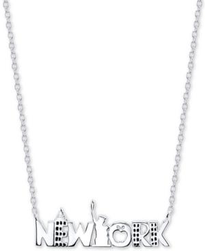 Unwritten New York City 18 Pendant Necklace In Sterling Silver
