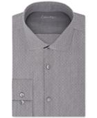 Calvin Klein Men's X Extra-slim Fit Grey Stripe Dress Shirt