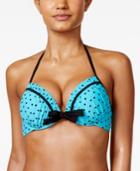 California Waves Angel Dot-print Push-up Bikini Top Women's Swimsuit
