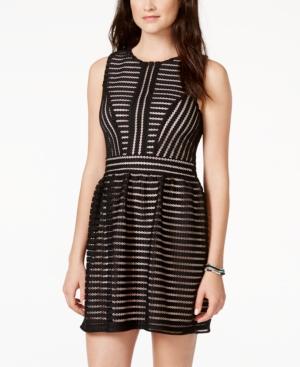 Trixxi Juniors' Two-tone Mesh Dress