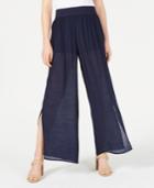 Bcx Split Wide-leg Gauzy Pants