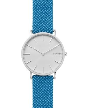 Skagen Men's Hagen Slim Blue Recycled Woven Strap Watch 38mm