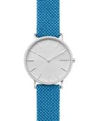 Skagen Men's Hagen Slim Blue Recycled Woven Strap Watch 38mm