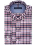 Tommy Hilfiger Slim-fit Non-iron Soft Wash Blue Multi Check Dress Shirt