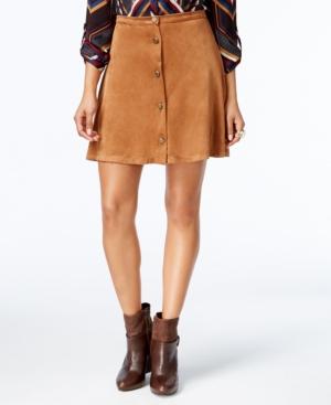 Ny Collection Petite Faux-suede A-line Skirt