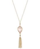 Pear-shaped Amethyst (5 Ct. T.w.) Tassel Necklace In 14k Gold-plated Sterling Silver