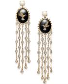 Kate Spade New York Gold-tone Crystal, Stone & Imitation Pearl Hummingbird Statement Earrings