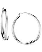 Calvin Klein Beyond Silver-tone Stainless Steel Hoop Earrings Kj3ume000100