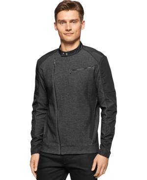 Calvin Klein Mixed-media Asymmetrical Jacket