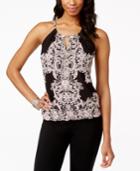 Inc International Concepts Petite Embellished Printed Blouse, Only At Macy's